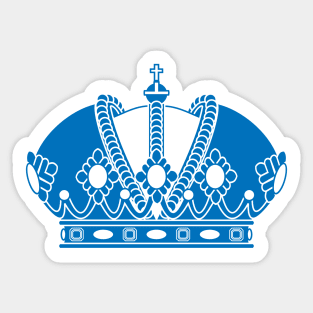 Imperial crown (blue and white) Sticker